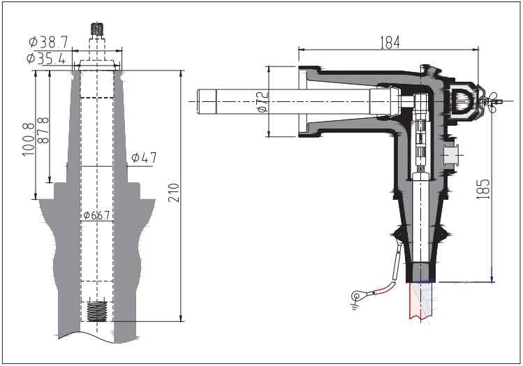 15kV肘型PT插頭